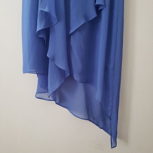 Chico's Dusty Blue Asymmetric Shift Dress 00 Small - Picture 6 of 10
